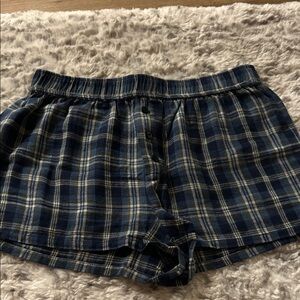 Blue Plaid Shorts